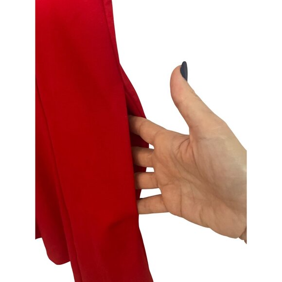 Kate Spade Red Sleeveless Fit & Flare Dress With Deep V-Neckline Sz 8 Elegance C - Picture 2 of 6